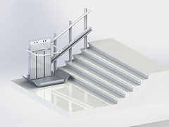 斜挂式轮椅升降平台